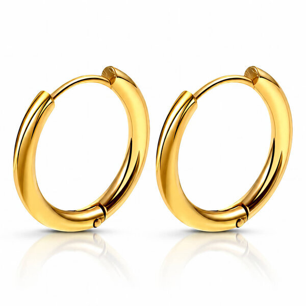PVD Gold-Plated Stainless Steel Earrings - Crystallic