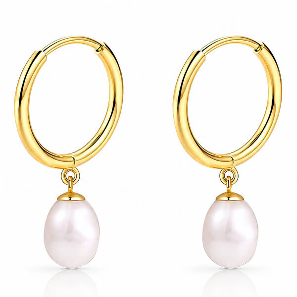 PVD Gold-Plated Stainless Steel Earrings - Crystallic