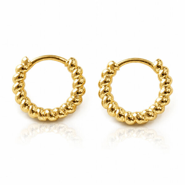 PVD Gold-Plated Stainless Steel Earrings - Crystallic