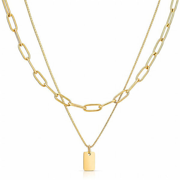 PVD Gold-Plated Stainless Steel Necklace - Intensity