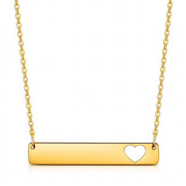"Heart" PVD Gold-Plated Stainless Steel Necklace - Intensity