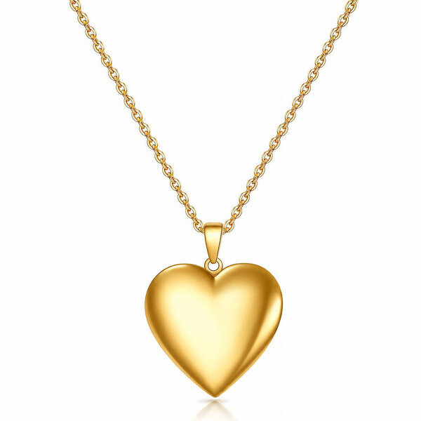 "Heart" PVD Gold-Plated Stainless Steel Necklace - Intensity