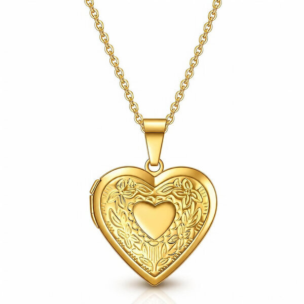 "Heart" PVD Gold-Plated Stainless Steel Necklace - Intensity