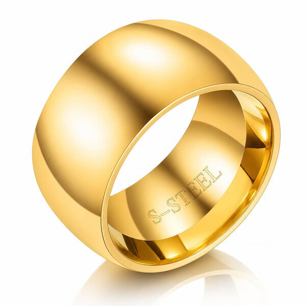 PVD Gold-Plated Stainless Steel Finger Ring - Intensity