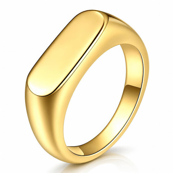 PVD Gold-Plated Stainless Steel Finger Ring - Intensity