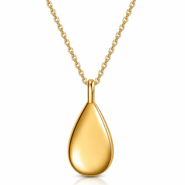 "Teardrop" PVD Gold-Plated Stainless Steel Necklace - Intensity