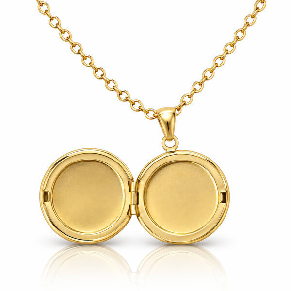Engraving-ready PVD Gold-Plated Steel Necklace - Intensity