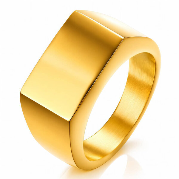 PVD Gold-Plated Stainless Steel Finger Ring - Intensity