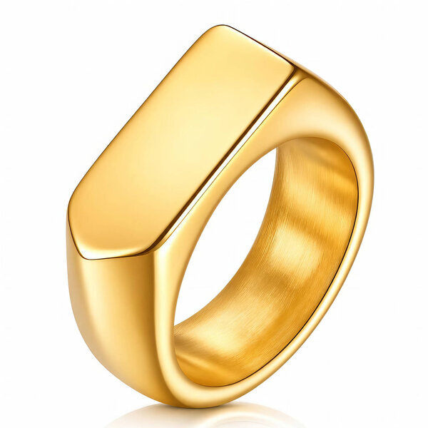 PVD Gold-Plated Stainless Steel Finger Ring - Intensity