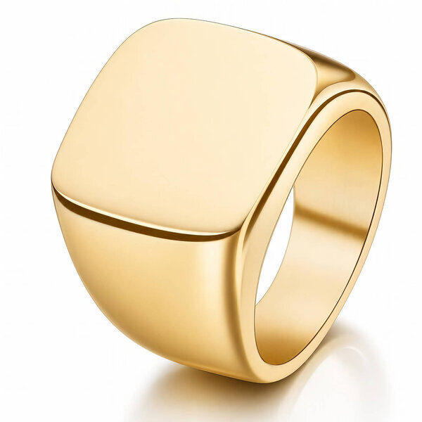 PVD Gold-Plated Stainless Steel Finger Ring - Intensity
