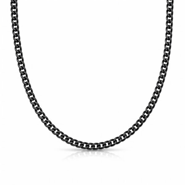 Men's Black PVD (TiCN) Stainless Steel Necklace - Prime Code
