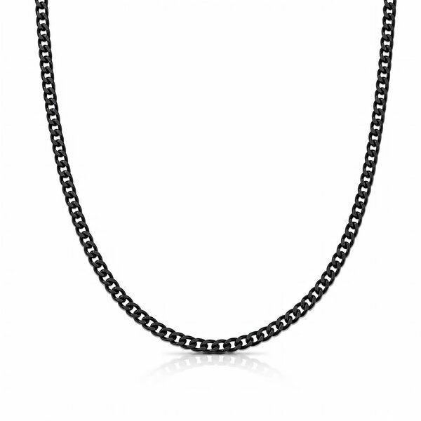 Men's Black PVD (TiCN) Stainless Steel Necklace - Prime Code