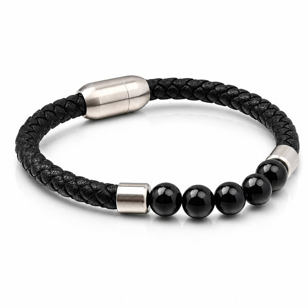 Men's Leather Bracelet - Prime Code
