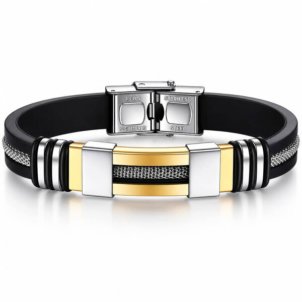 Men's PVD Gold-Plated Stainless Steel Bracelet - Prime Code
