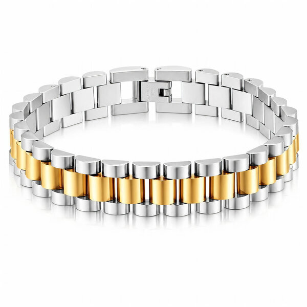 Men's PVD Gold-Plated Stainless Steel Bracelet - Prime Code