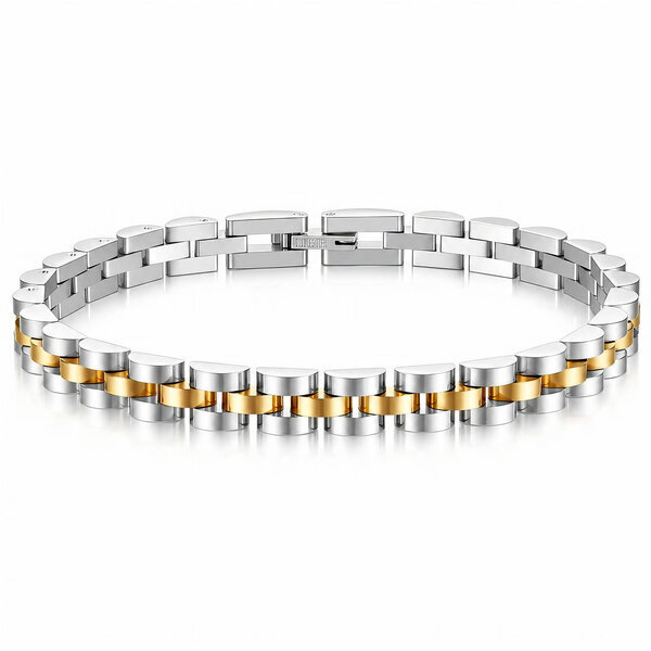 Men's PVD Gold-Plated Stainless Steel Bracelet - Prime Code