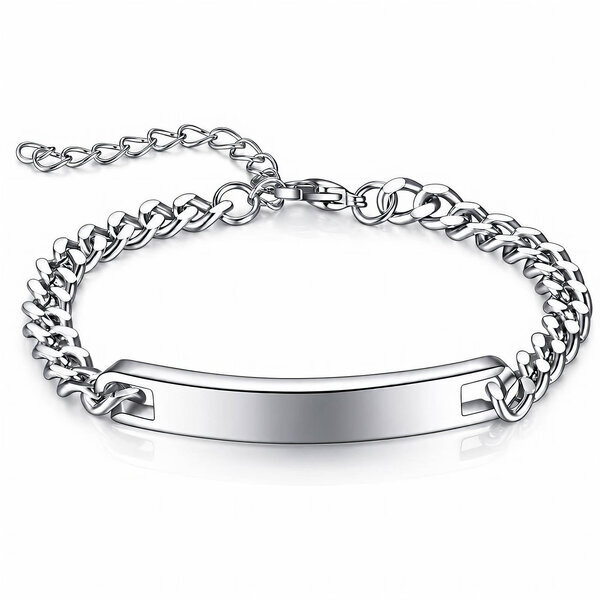 Engraving-ready Men's Stainless Steel Bracelet - Prime Code