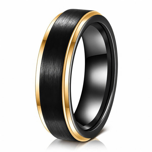 Men's Black PVD (TiCN) Stainless Steel Ring - Prime Code