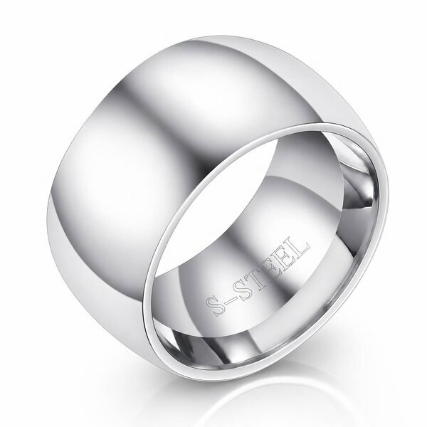 Engraving-ready Men's Stainless Steel Ring - Prime Code