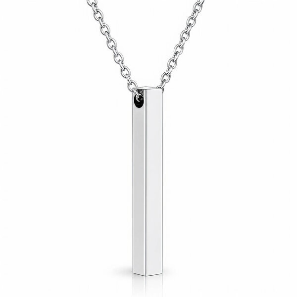 Engraving-ready Men's Stainless Steel Necklace - Prime Code