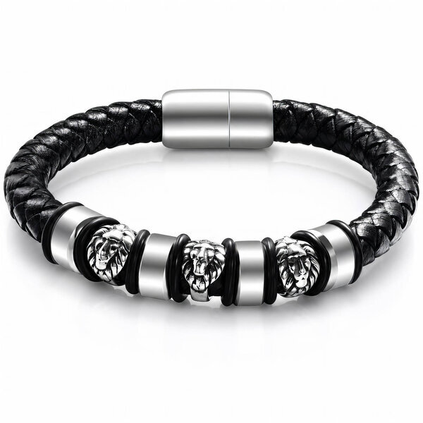 Men's Leather Bracelet - Prime Code