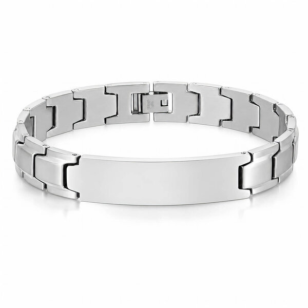 Engraving-ready Men's Stainless Steel Bracelet - Prime Code