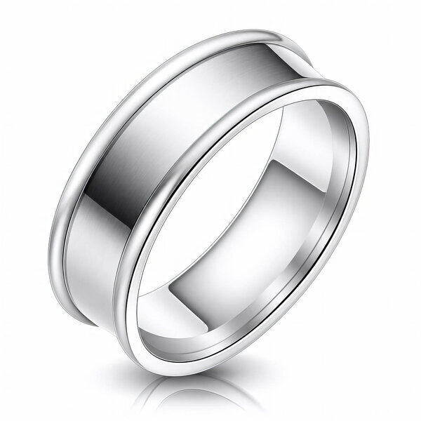 Engraving-ready Men's Stainless Steel Ring - Prime Code