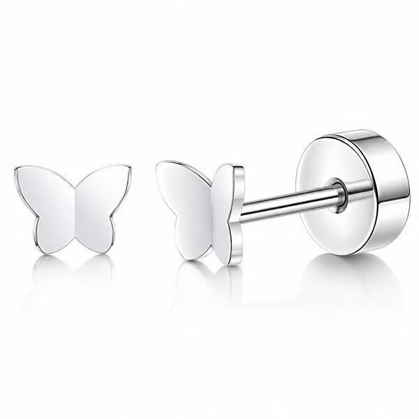 "Butterflies" Stainless Steel Earrings - Ear Stack