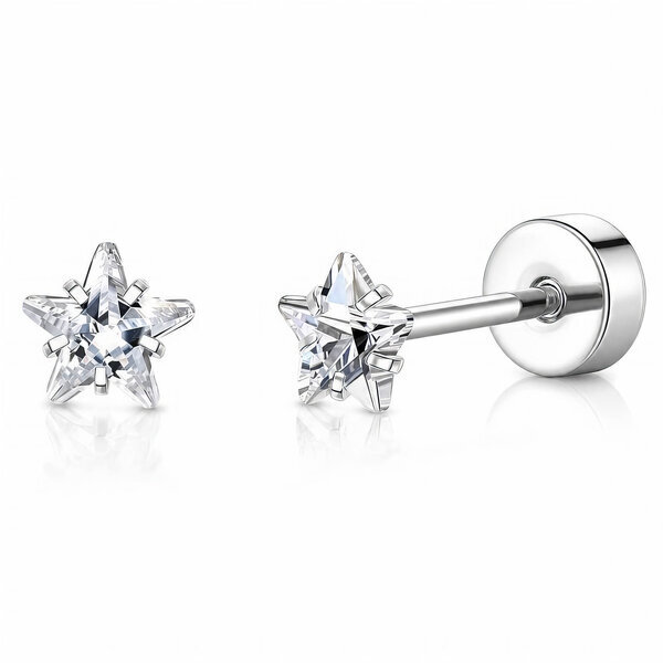 "Stars" Stainless Steel Earrings - Ear Stack