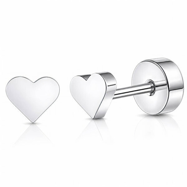 "Hearts" Stainless Steel Earrings - Ear Stack