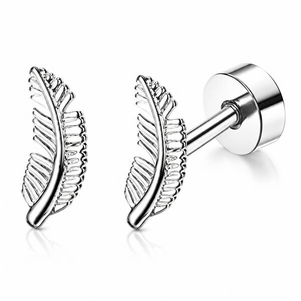 "Leaves" Stainless Steel Earrings - Ear Stack