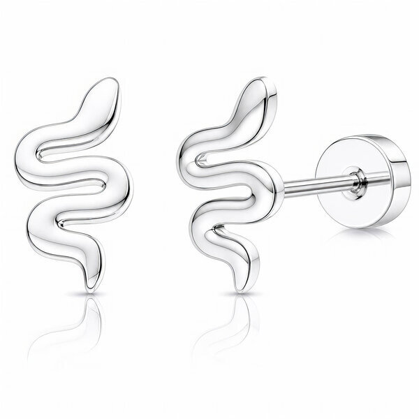 "Snake" Stainless Steel Earrings - Ear Stack