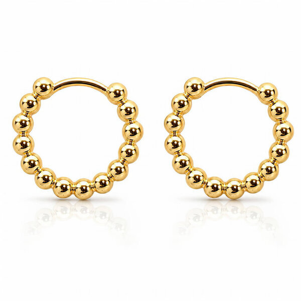 PVD Gold-Plated Stainless Steel Earrings - Ear Stack