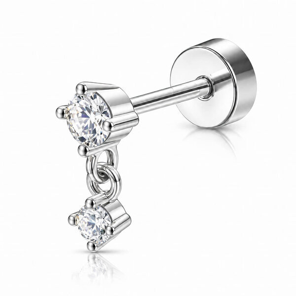 Stainless Steel Single Earring - Ear Stack