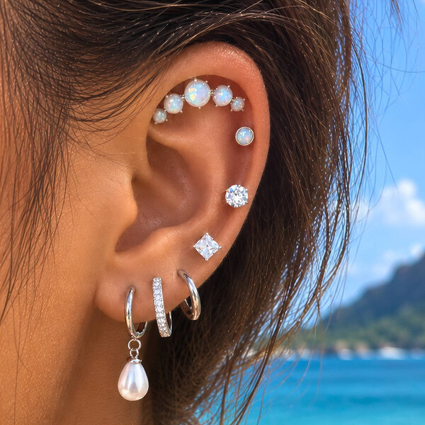Stainless Steel Earrings - Ear Stack