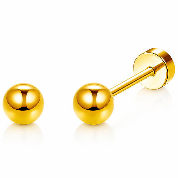 PVD Gold-Plated Stainless Steel Earrings - Ear Stack