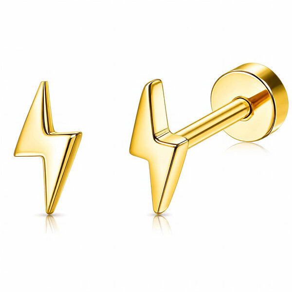PVD Gold-Plated Stainless Steel Earrings - Ear Stack