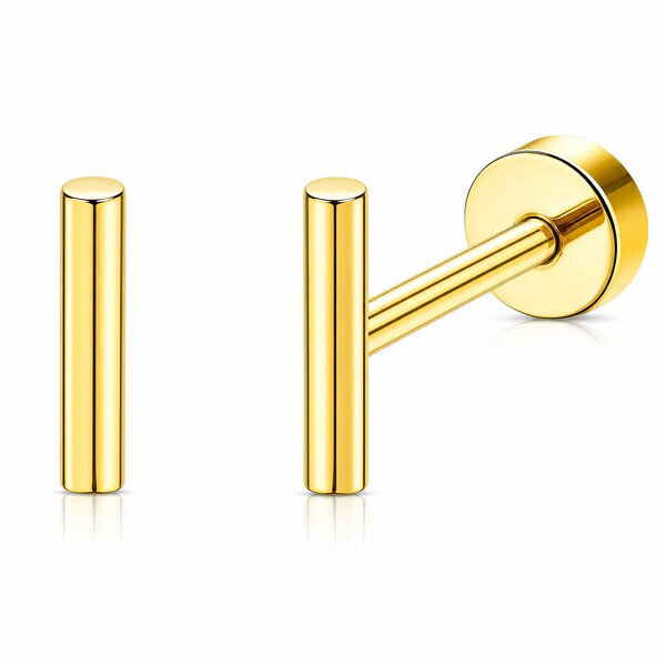 PVD Gold-Plated Stainless Steel Earrings - Ear Stack