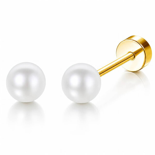 PVD Gold-Plated Stainless Steel Earrings - Ear Stack