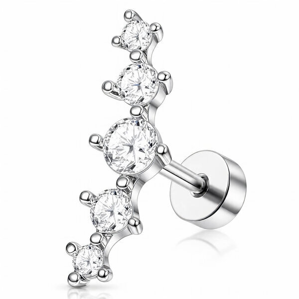 Stainless Steel Single Earring - Ear Stack