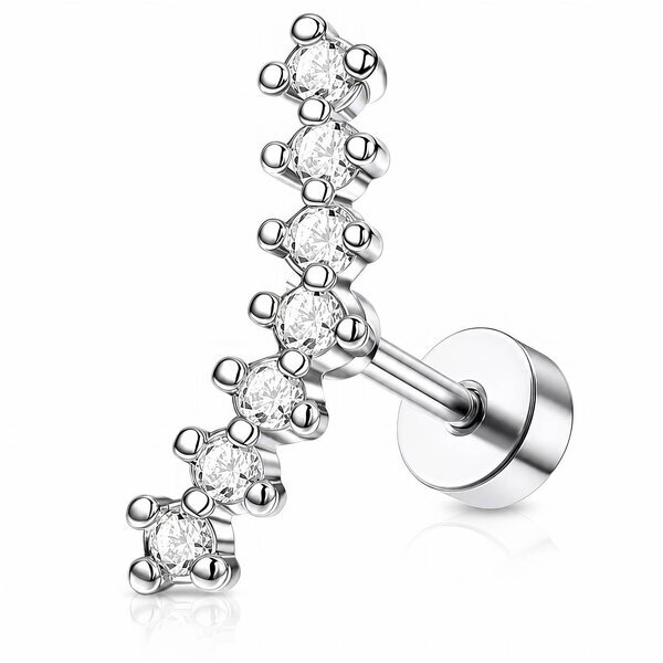 Stainless Steel Single Earring - Ear Stack
