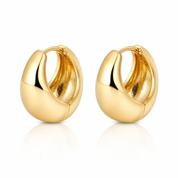 PVD Gold-Plated Stainless Steel Earrings - Ear Stack