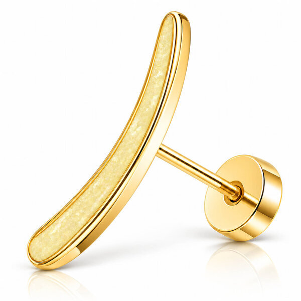 PVD Gold-Plated Stainless Steel Single Earring - Ear Stack
