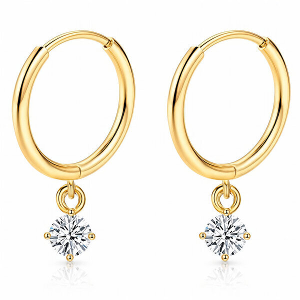 PVD Gold-Plated Stainless Steel Earrings - Ear Stack