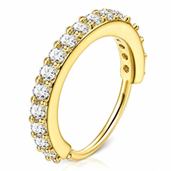 PVD Gold-Plated Stainless Steel Single Earring - Ear Stack