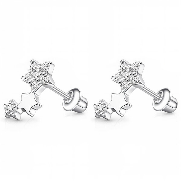 "Stars" Stainless Steel Earrings - Ear Stack