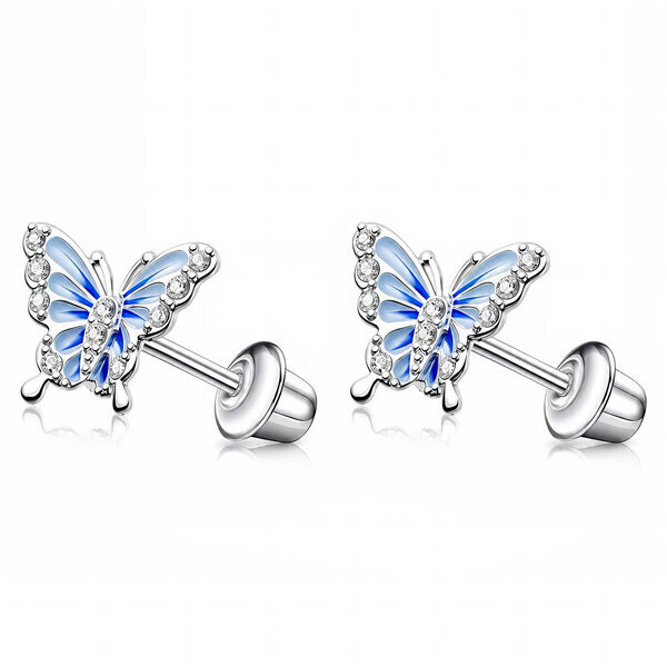 "Butterflies" Stainless Steel Earrings - Ear Stack