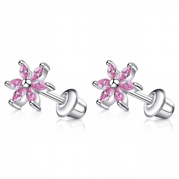 "Flowers" Stainless Steel Earrings - Ear Stack