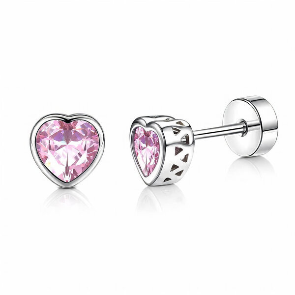 "Hearts" Stainless Steel Earrings - Ear Stack