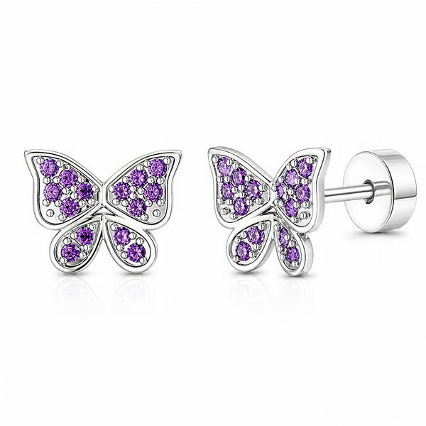 "Butterflies" Stainless Steel Earrings - Ear Stack